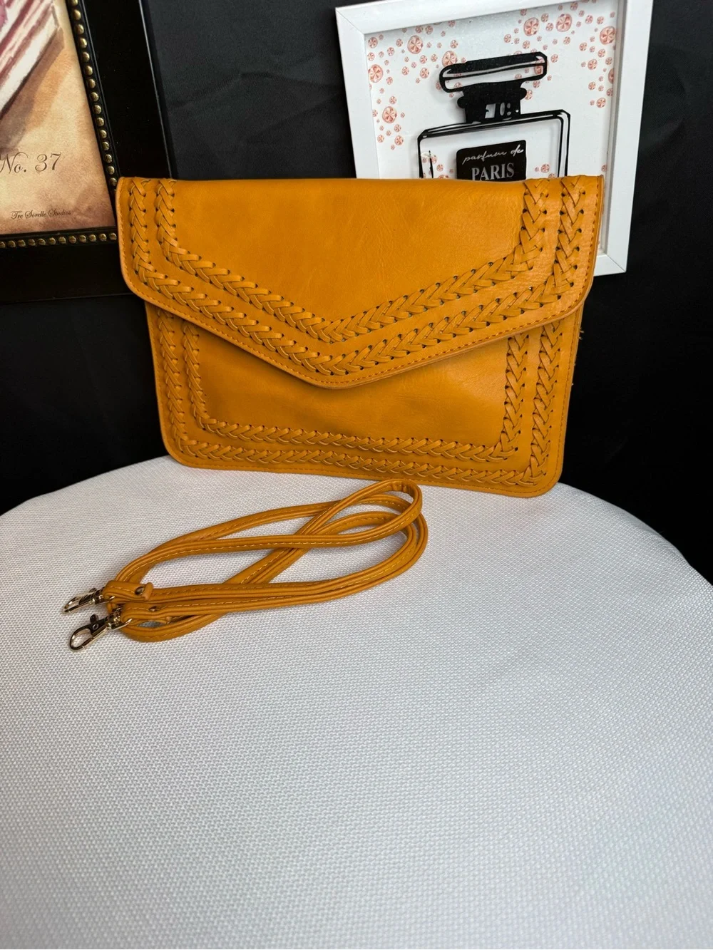 Stylish Mustard Yellow Women's Envelope Clutch